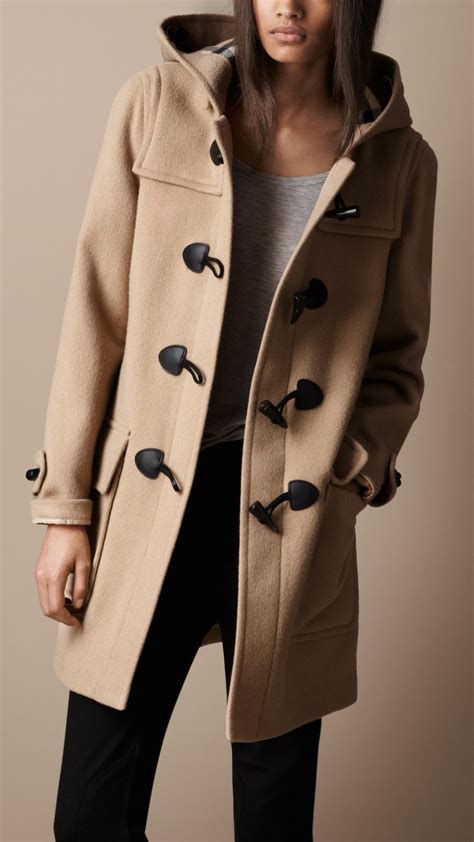 long wool burberry coat|burberry wool duffle coat women's.